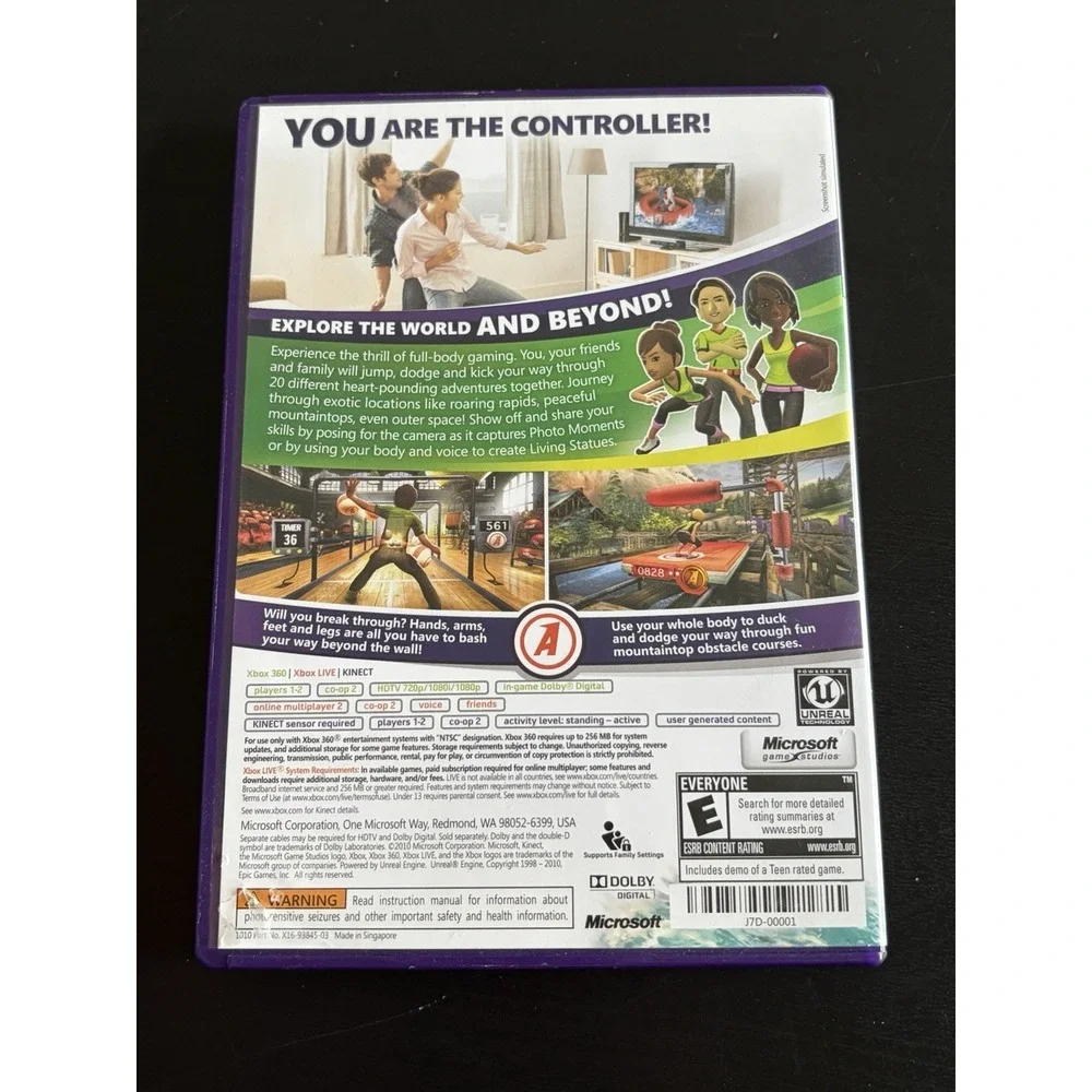 Kinect Adventures! Xbox 360‎ Video Game Complete CIB